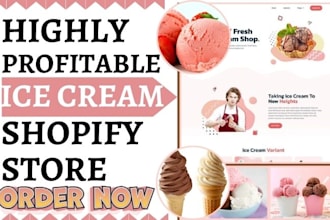 design ice cream shopify chocolate store cookies candy store ice cream website