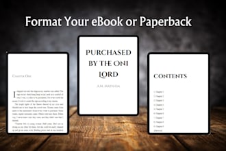 format your ebook or paperback
