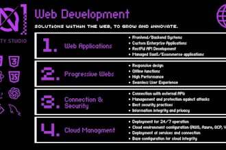 develop full stack web applications due to your requirements