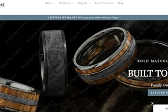design luxury jewelry website engagement ring shopify website antler ring store