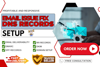 setup dns records email deliverability nameservers dmarc cname dkim spf smtp mx
