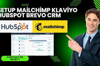 setup mailchimp klaviyo hubspot brevo crm