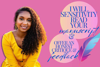 complete a sensitivity read of your manuscript