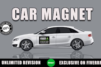 do car magnet, and truck, van, vehicle wrap, professional car magnet