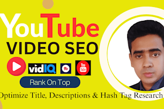 do youtube SEO title, tags, descriptions and video promotion