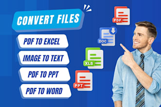 convert pdf to word, image to text, word to excel