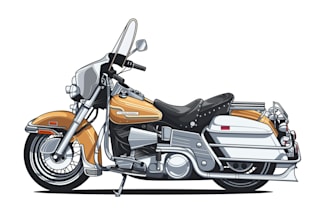 draw vector tracing motorcycle with your image