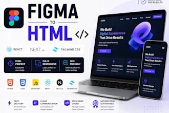 convert figma, PSD, xd to react, HTML CSS, tailwind CSS pixel perfectly