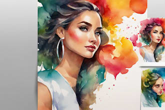 paint a stylized watercolor illustration