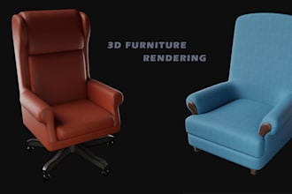 do 3d furniture model and render furniture images