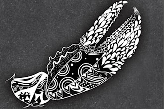 do eye catchy doodle and complex design