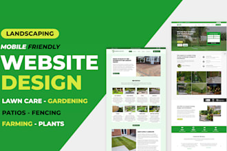 design landscaping, lawn care, gardening, plants, farming wordpress website
