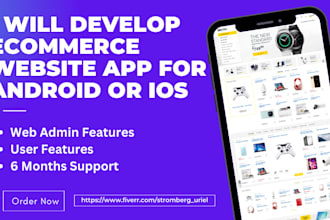 create ecommerce website app for android or IOS