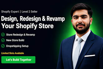 design, redesign shopify store, revamp shopify store, build dropshipping store