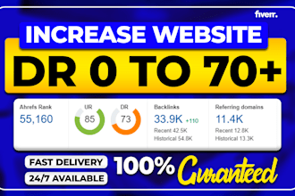 increase dr domain rating, increase ahrefs DR up to 70 plus