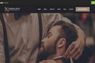 design a responsive shopify dropshipping store for a barbershop or hair salon