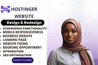do professional hostinger godaddy website and wordpress woocommerce expert