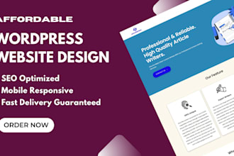 do affordable wordpress website design, edit, redesign cheap for small business
