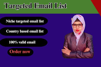 create niche targeted email list and USA email collection