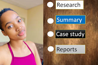 write research and summary writing with urgency