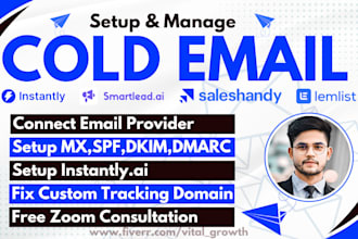 send cold email outreach and setup instantly ai smartlead lemlist