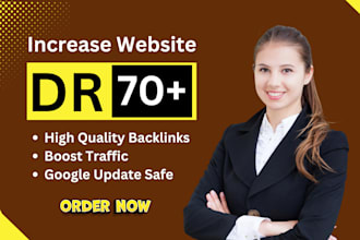 increase ahrefs domain rating dr70 plus with a safe way