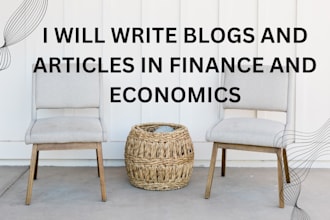 write articles and blog in finance and personal finance blog