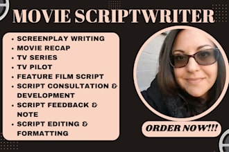 write screenplay, movie script, feature film, tv series short film, screenwriter