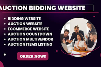 make online bidding website an auction website, and a multivendor website