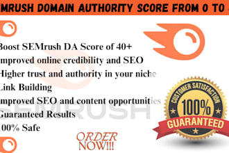 increase semrush domain authority score domain authority from any 0 to 40plus
