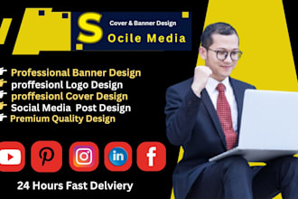 create facebook cover photo banner design and logo