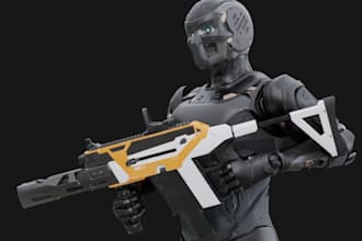 do 3d game asset and game character model