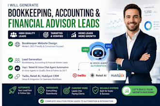 generate bookkeeping, accounting, financial advisor leads, bookkeeper website