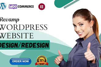 revamp redesign design clone wordpress website elementor pro website development