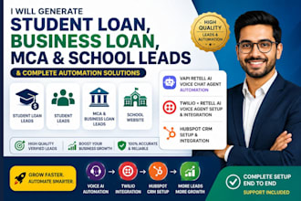 generate student loan leads, mca, business loan leads crm, school website