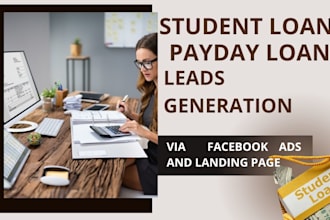 provide student loan student leads mca loan business loan leads landing page