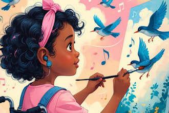 children picture book illustrator, children book editor, kdp design child book