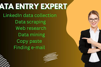 do any types of data entry,find emails address accurately