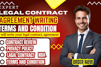 write legal contract, nda, agreement, privacy policy, terms and condition