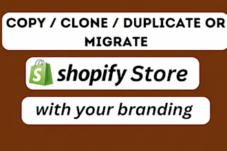 copy, clone, redesign or duplicate shopify store with your branding
