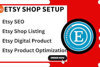 create etsy shop set up etsy digital product design etsy seo listing for etsy