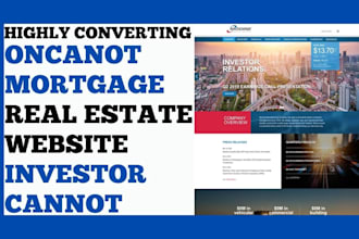 design converting oncanot mortgage real estate website investor calculator