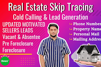 do bulk real estate skip tracing , lead generation , real estate cold calling