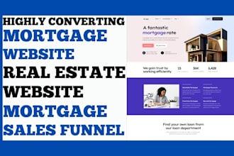 design converting mortgage website real estate website mortgage sales funnel