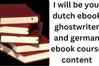 be your dutch ebook ghostwriter and german ebook course content