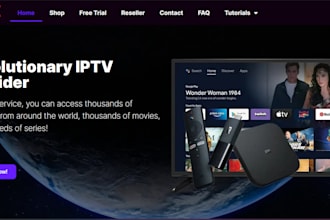 create iptv website with subscription products
