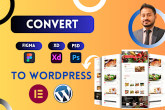 convert figma, xd, psd to wordpress website