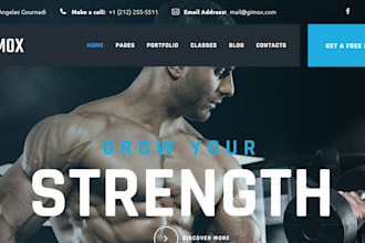 design eye catching gym, fitness, and sports website