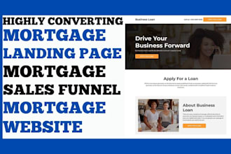 design converting mortgage landing page mortgage sales funnel mortgage website