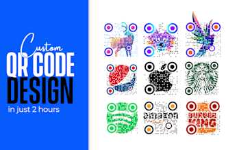 generate custom colorful qr code design with your logo in 2 hours
